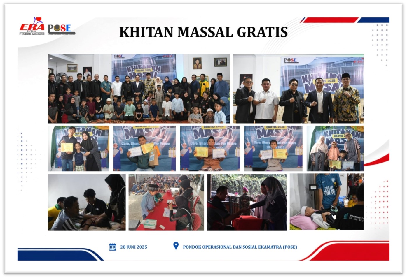 Khitan Massal Gratis 2025: Wujud Kepedulian ERA Express bagi Generasi Sehat